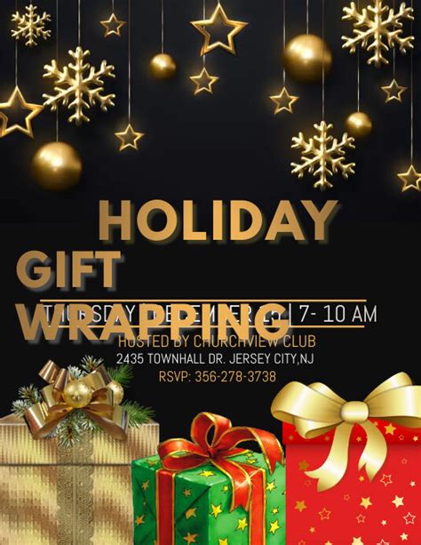Gift Wrapping Flyer Template